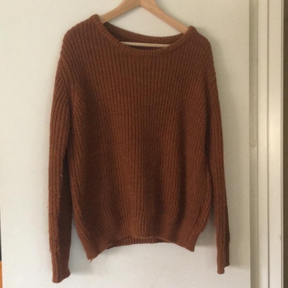 Brandy melville chunky burnt orange sweater